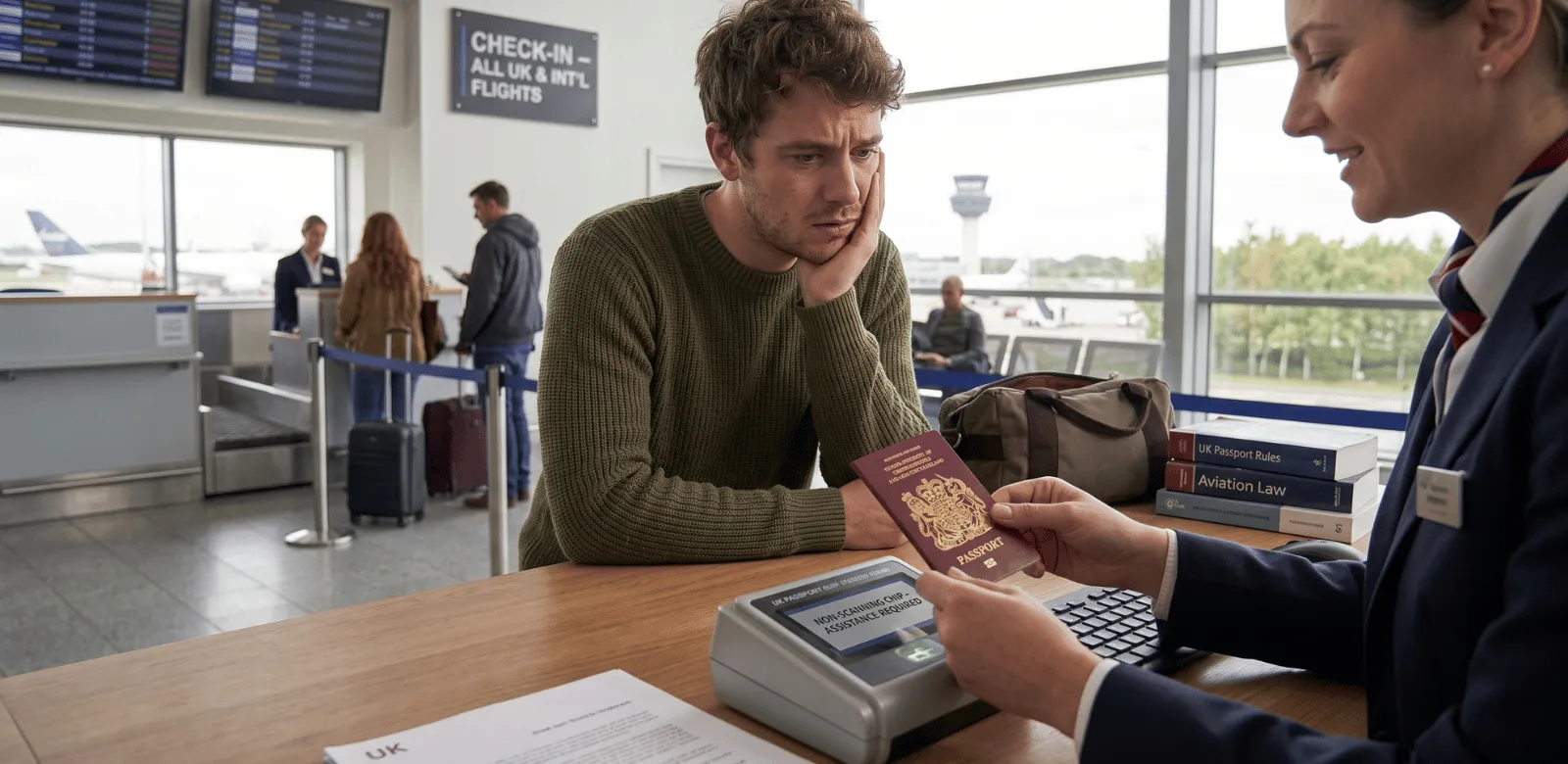 Traveller at UK airport with British passport not scanning